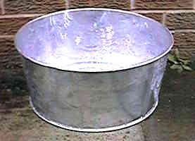 galvanised container tapered sides