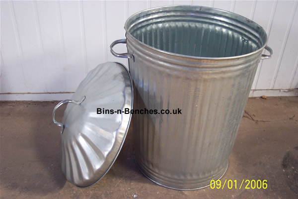 galvanised dustbin